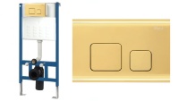 інсталяційна система Rea для унітазу + кнопка F light gold (REA-E9851)