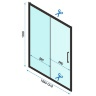 душові двері Rea Rapid Slide 130x195 безпечне скло, прозоре (REA-K6403)