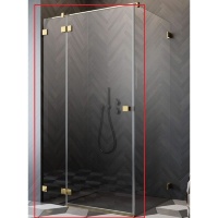 душові двері Radaway Essenza Pro KDJ 100x200 ліва, безпечне скло, прозоре, золота (10097100-09-01L)