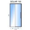душові двері Rea Solar 100x195 безпечне скло, прозоре (REA-K6512)