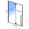 душевая дверь Rea Fargo 130x195 безопасное стекло, прозрачное (REA-K6329)