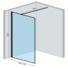 душова стінка Rea Bler 100 безпечне скло, прозоре (REA-K7634)
