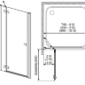 душевые двери Radaway Almatea DWJ 120, левые, стекло прозрачное (31402-01-01N) 