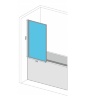 штора для ванни Rea Elegant 70x140 gold скло прозоре (REA-W5600)