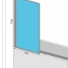 штора для ванни Rea Lagos Fix 70x140 чорна, скло прозоре (REA-K7689)