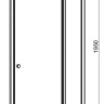 Душевые двери Radaway EOS II DWS 130x195, правые, стекло прозрачное (3799455-01R)
