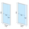 душові двері Rea Saxon 97x190 безпечне скло прозоре (REA-K0548)