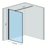 душова стінка Rea Bler 90 безпечне скло, прозоре (REA-K7638)