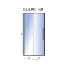 душові двері Rea Solar 140x195 безпечне скло, прозоре (REA-K6359)