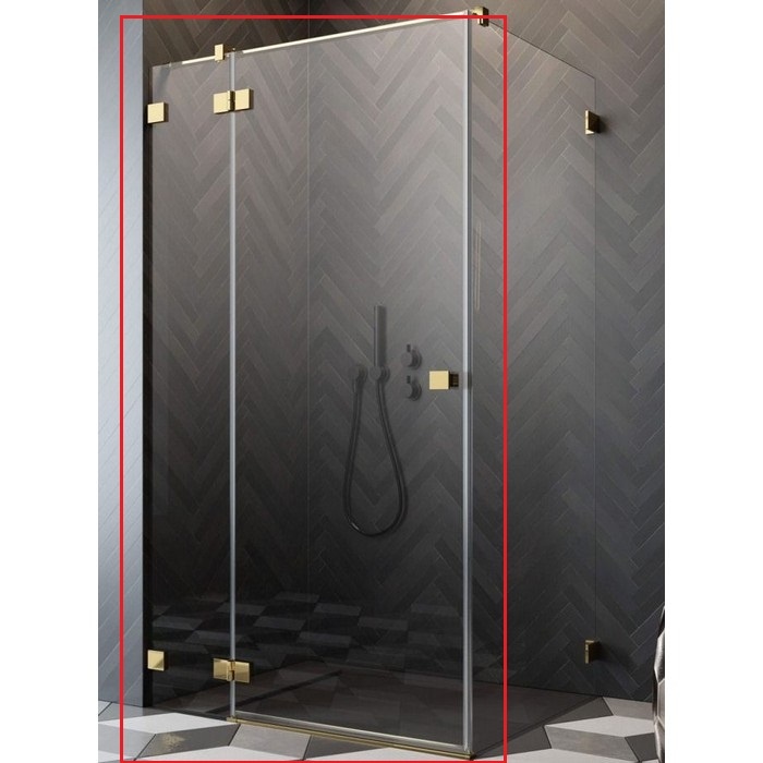 душові двері Radaway Essenza Pro KDJ 110x200 ліва, безпечне скло, прозоре, золота (10097110-09-01L)