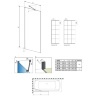 штора для ванны Radaway Idea Black PNJ 70 безопасное стекло, factory, чёрная (10001070-54-55)