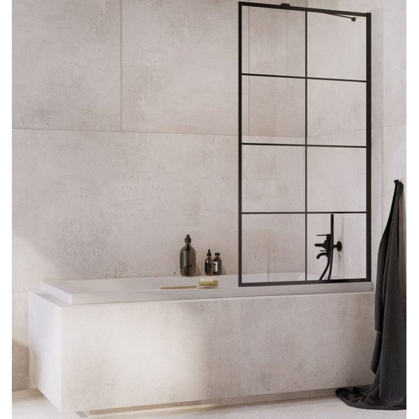 штора для ванны Radaway Idea Black PNJ 70 безопасное стекло, factory, чёрная (10001070-54-55)