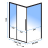 душова кабіна Rea Solar 90x120 безпечне скло, прозоре (REA-K6311)