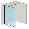 душова стінка Rea Bler-1 120 безпечне скло, прозоре (REA-K7957)
