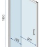 душевая дверь Rea Slide N 100x190 безопасное стекло, прозрачное (REA-K6200)