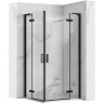 душова кабіна Rea Hugo 90x90x200 безпечне скло, прозоре, чорний (REA-K6601)