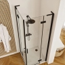 душова кабіна Rea Hugo 90x90x200 безпечне скло, прозоре, чорний (REA-K6601)