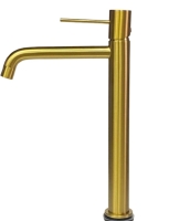 смеситель для умывальника Lavita Orion высокий, brushed gold (5900378341413)