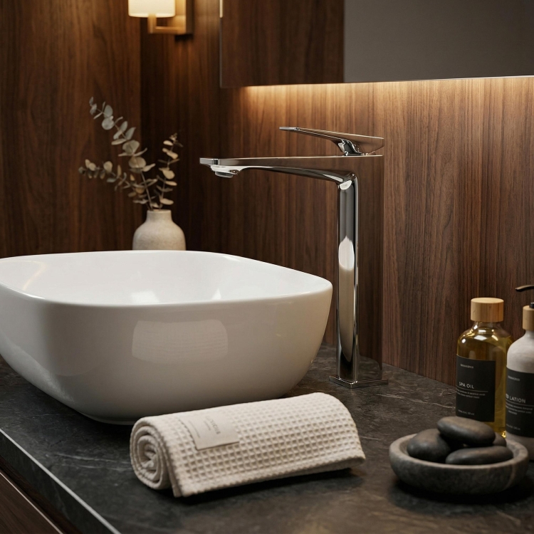 змішувач для умивальника Rea Prime високий, chrome (REA-B6774)