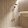 душевая система с изливом Rea Arcos brushed gold (REA-P8716)