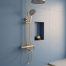душевая система с изливом Rea Arcos brushed gold (REA-P8716)