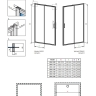 душевые двери Radaway Premium Pro DWJ 160x200 R прозрачное стекло, хром (1014160-01-01R)