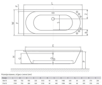 ванна акриловая Radaway Melisa 180х80 отдельностоящая с ножками + сифон (WA1-62-180x080S) 