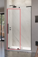 душові двері Radaway Furo SL DWJ 52,2x200 праві, скло прозоре, чорний (10307522-54-01R)