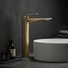 змішувач для умивальника Rea Prime високий, brushed gold (REA-B6733)