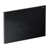 инсталляция Omnires Flush Set ECO, панель смыва STEEL-R45, matt black (STFWCECO1R45-RBLM)