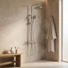 душевая система с изливом Rea Arcos brushed nickel (REA-P8926)