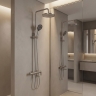 душевая система с изливом Rea Arcos brushed nickel (REA-P8926)