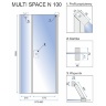 душевая дверь Rea Multi Space N 100x190 безопасное стекло, прозрачное (REA-K9650)