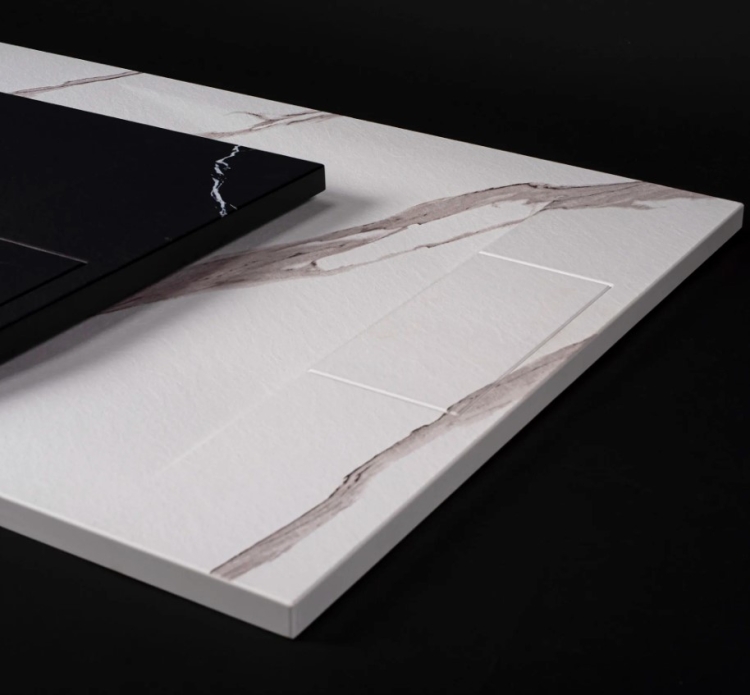 піддон Rea Magnum 80x100 прямокутний, carrara white (REA-K7004)