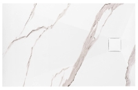 піддон Rea Magnum 80x100 прямокутний, carrara white (REA-K7004)