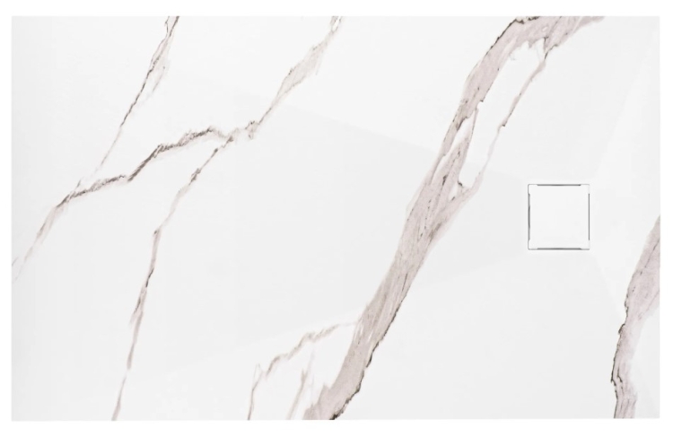 поддон Rea Magnum 80x100 прямоугольный, carrara white (REA-K7004)
