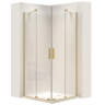 душевая кабина Rea Montana 80x80 стекло прозрачное, gold brushed (REA-K6695)