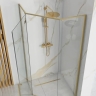 душова кабіна Rea Diamond 100х100 безпечне скло, прозоре, gold brush (REA-K5684)