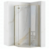 душова кабіна Rea Diamond 100х100 безпечне скло, прозоре, gold brush (REA-K5684)
