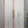 душова кабіна Radaway Furo SL KDD 100x200 ліва, скло прозоре, brushed gold (10305100-99-01L)