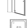 душевые двери Radaway Torrenta DWJ 90, левые, стекло графитовое  (31900-01-05N)