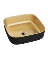 умывальник Lavita Galera Mini 39x39x14 накладной, gold/black (5900378334330)