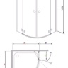 душова кабіна Radaway Almatea PDD 100x100 скло графіт (30522-01-05N)