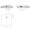 поддон Omnires Aquarock M+ 80х80 matt white (AQUAROCK80-KBM)
