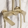 душевая система с изливом Rea Maxim brushed gold (REA-P7065)