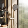 душевая система с изливом Rea Maxim brushed gold (REA-P7065)