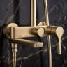 душевая система с изливом Rea Maxim brushed gold (REA-P7065)