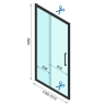 душевая дверь Rea Rapid Slide 120x195 безопасное стекло, прозрачное, gold (REA-K4709)