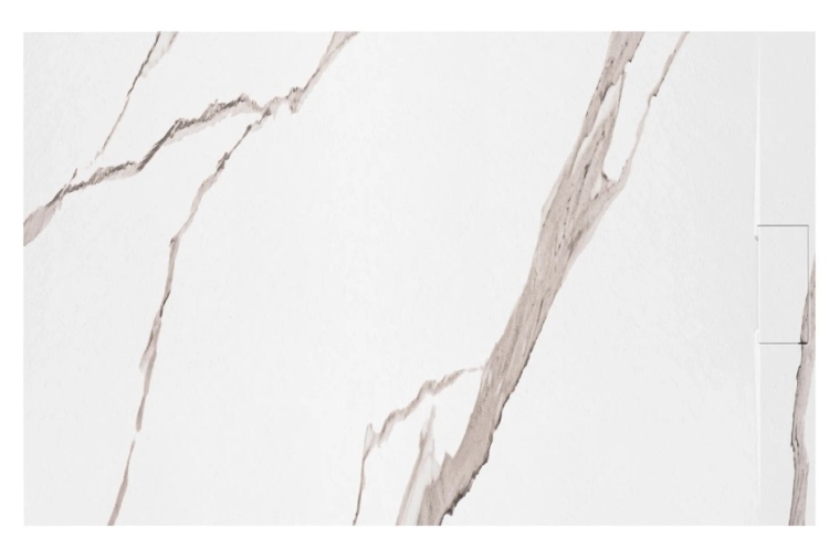 піддон Rea Bazalt 80x100 прямокутний, carrara white (REA-K7000)