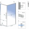 душова кабіна Rea Solar 80x100 безпечне скло прозоре, gold brush (REA-K9509)